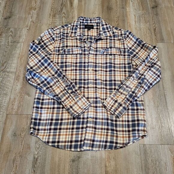Lucky Brand Classic Fit Flannel Button Up Shirt Mens Size Medium - Picture 1 of 8